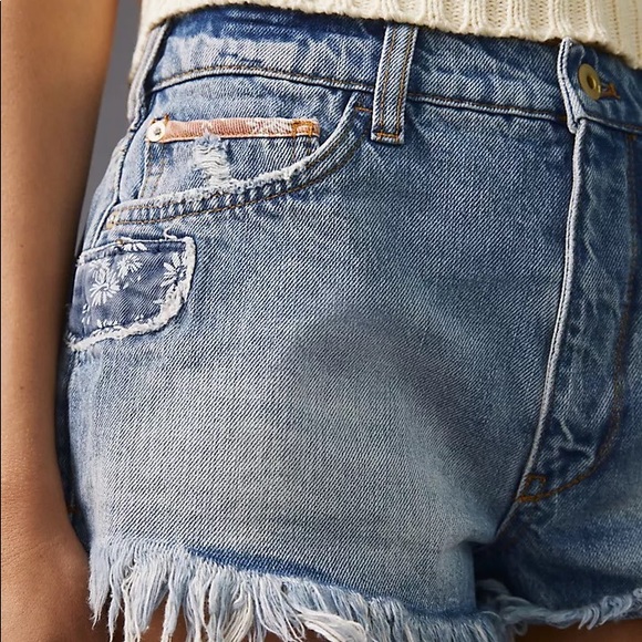 Anthropologie Pilcro Indigo Little Shortie Shorts - Picture 5 of 5